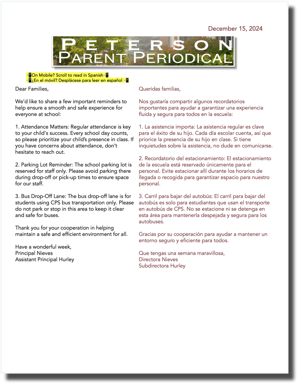 Mary Gage Peterson Elementary